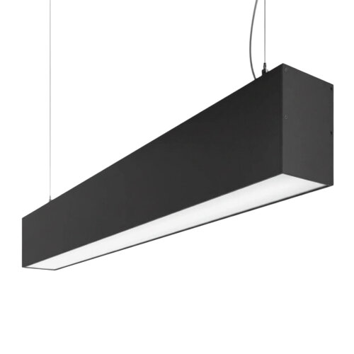 ULO-K10D 52W-5000K-L120-H IP40 BLACK Светильник линейный светодиодный подвесной, Белый свет 5000K, 7280 Лм, Алюминий, Цвет черный, TM Uniel - фото 1