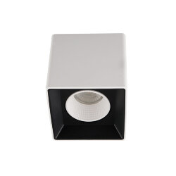 Светильник накладной IP 20, 10 Вт, GU5.3, LED, бело-черный/белый, пластик, Denkirs DK3080-WB+WH