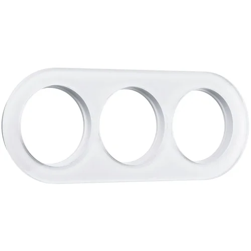 Рамка из стекла на 3 поста белый W0035101 - фото