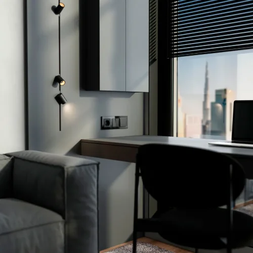 Рамка из стекла на 3 поста Favorit черный W0031108 - фото 2