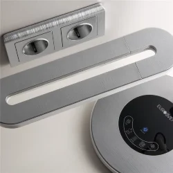 Рамка из поликарбоната на 2 поста Stream серебряный W0022106