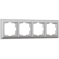 Рамка из поликарбоната на 4 поста Fiore серебряный W0042206