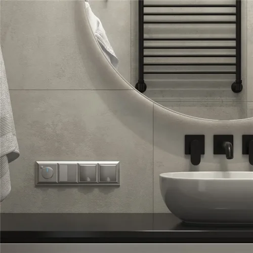 Рамка из поликарбоната на 4 поста Fiore серебряный W0042206 - фото 2