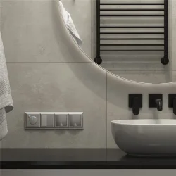 Рамка из поликарбоната на 4 поста Fiore серебряный W0042206