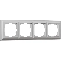 Рамка из поликарбоната на 4 поста Fiore серебряный W0042206
