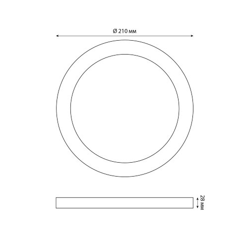 ULM-Q241 12W-4000K WHITE Светильник светодиодный накладной круглый, Белый свет 4000К, Корпус белый - фото 5