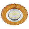 DLS-L147 GU5.3 GLASSY-GOLD Светильник декоративный встраиваемый, серия Luciole, Без лампы, цоколь GU5.3, Доп, светодиодная подсветка 3Вт, Стекло, Зеркальный-светло-желтый - фото 5