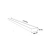 ULO-C50C 18W-3950К-L115 IP40 SCHOOL WHITE Светильник светодиодный с регулируемым кронштейном в-к, Для школьной доски, Белый свет 3950K, 2160Лм, Корпус белый - фото 2