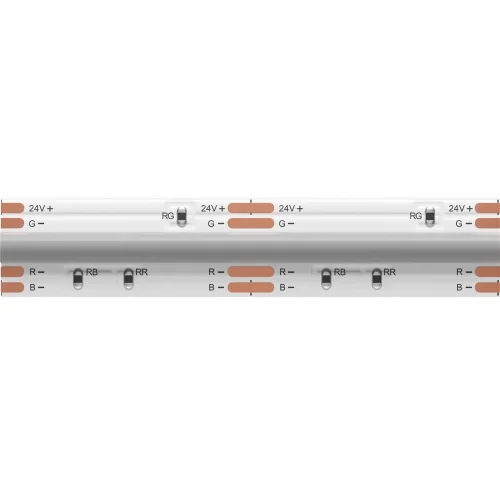 Светодиодная лента Ultra 24В COB 14Вт/м RGB 5м IP 20 201217 (Белый) - фото