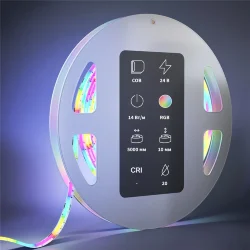 Светодиодная лента Ультра 24В COB 14Вт/м Цветная (RGB) 5м IP 20 201217 (Белый) 201217