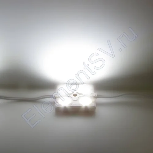 Светодиодный модуль квадратный 2835-4 М394 (1,44W, 12V, White) - фото 2.