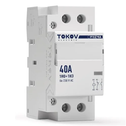Контактор модульный 36мм 40А 230В АС 1НО 1НЗ PRIZMA TOKOV ELECTRIC TKE-PZ-MC-2-40-230-11 - фото
