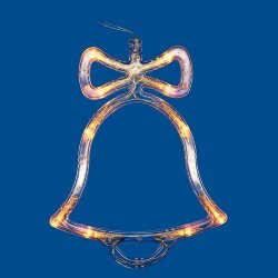 ULD-H1620-010-STA-3AAA WARM WHITE IP20 BELL Фигура светодиодная Колокольчик на батарейках 3AAA не в-к, 16х20см, Подвесная, 10 светодиодов, Теплый белый свет, Провод прозрачный, TM Uniel