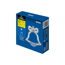ULD-H1620-010-STA-3AAA WARM WHITE IP20 BELL Фигура светодиодная Колокольчик на батарейках 3AAA не в-к, 16х20см, Подвесная, 10 светодиодов, Теплый белый свет, Провод прозрачный, TM Uniel