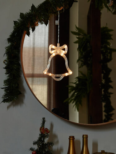 ULD-H1620-010-STA-3AAA WARM WHITE IP20 BELL Фигура светодиодная Колокольчик на батарейках 3AAA не в-к, 16х20см, Подвесная, 10 светодиодов, Теплый белый свет, Провод прозрачный, TM Uniel - фото 4