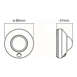 Потолочный ночник 2W/4000K IP20 | СЕНСОР-Свет/Движение | Батарейки 3xAAA | Белый | - LEDVANCE NIGHTLUX CEILING WT