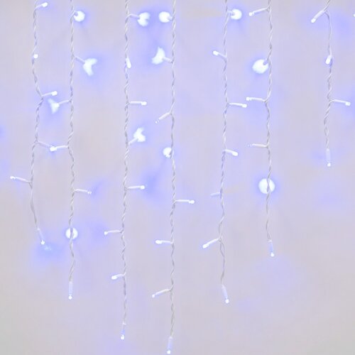 ULD-B3010-200-SWK BLUE IP67 Бахрома светодиодная со статическим свечением, 3м, Соединяемая, 200 светодиодов, Синий свет, Провод белый. - фото 3