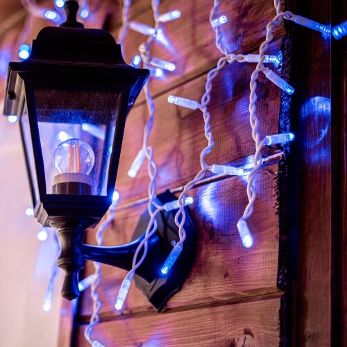 ULD-B3010-200-SWK BLUE IP67 Бахрома светодиодная со статическим свечением, 3м, Соединяемая, 200 светодиодов, Синий свет, Провод белый. - фото 8