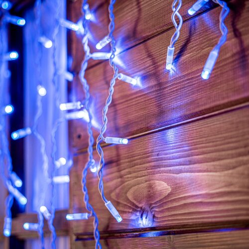 ULD-B3010-200-SWK BLUE IP67 Бахрома светодиодная со статическим свечением, 3м, Соединяемая, 200 светодиодов, Синий свет, Провод белый. - фото 9