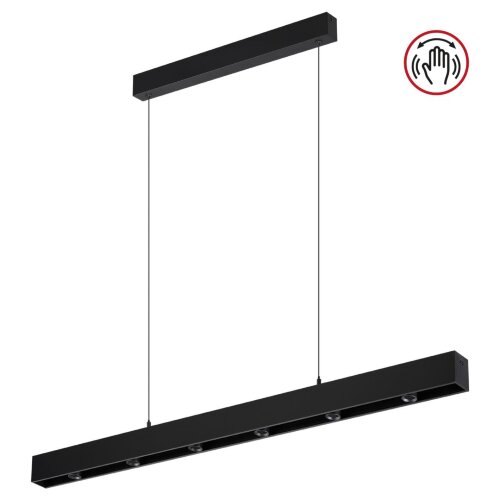 Светильник подвесной светодиодный диммируемый со сменой цветовой температуры (управление сенсор) «Novotech» 359305, серия: FERMO (крепление на планке). Фото 1.