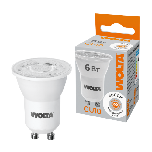 Светодиодная лампа WOLTA WSTD-JCDR-MR11-6W4KGU10-L MR11 6Вт 4000K GU10 - фото 1.
