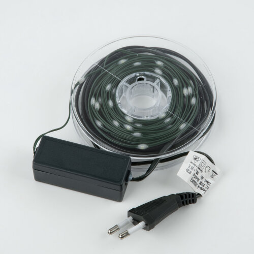 ULD-S1000-100-DGA WHITE IP20 DEW BAND Гирлянда светодиодная Полоса, 10м, 100 светодиодов, Белый свет, Провод зеленый - фото 1