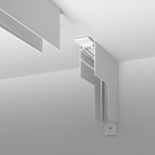 Slim Magnetic Коннектор угловой внутренний для накладного шинопровода белый - Фото 2