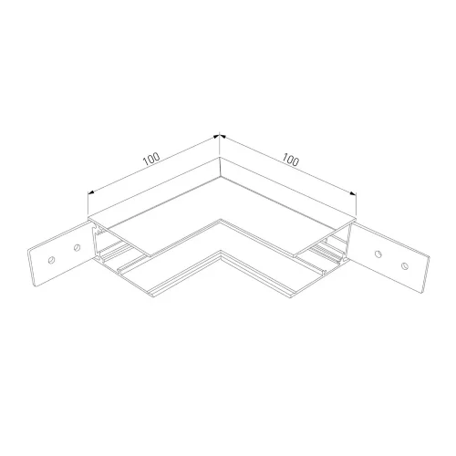 Slim Magnetic Коннектор угловой внутренний для накладного шинопровода белый 85091/11 85091/11 - фото 5