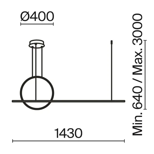 Подвесной светильник Halo 2600-3500К 40Вт (Латунь) - фото 3