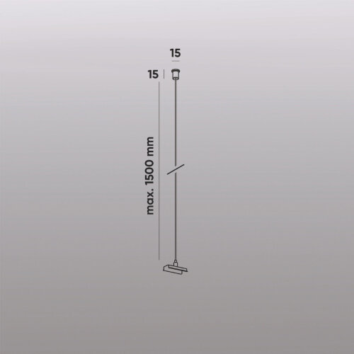 TR2126-BK Механический подвес для трека SMART BASE, IP20, 1.5м, черный, алюминий. Фото 5