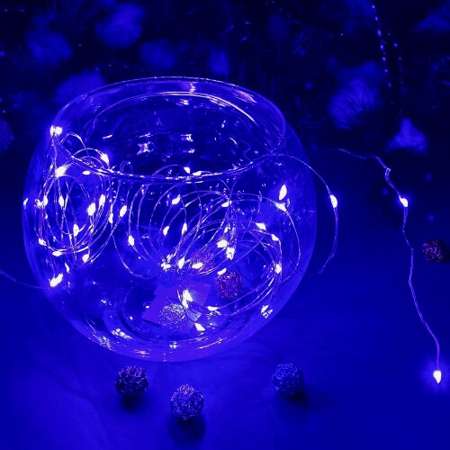 ULD-S0500-050-SCB-2AA PURPLE IP20 DEW Гирлянда светодиодная на батарейках 2AA не в-к, Роса, 5м, 50 светодиодов, Фиолетовый свет, Провод медный, TM Uniel - фото 7