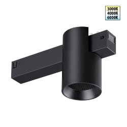 Трековый светодиодный светильник с переключателем цветовой темперетуры «Novotech» 359954, серия: VECTOR (крепление к треку) - Переключение цв. температуры на корпусе светильника