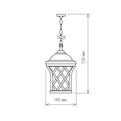 Уличный подвесной светильник Cassiopeya H черное золото IP44 Cassiopeya H черное золото - фото 4