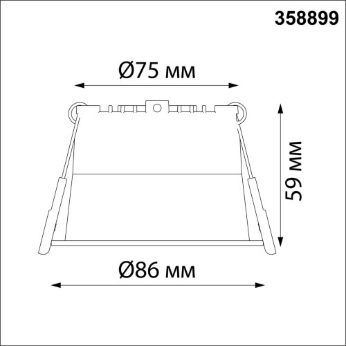 Светильник встраиваемый светодиодный «Novotech» 358899, серия: TRAN. Фото 3.