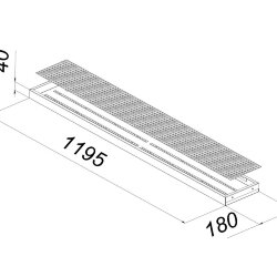 Подвесной офисный светодиодный светильник 40 Вт IP20 1195x180x40 мм 4000К Призма