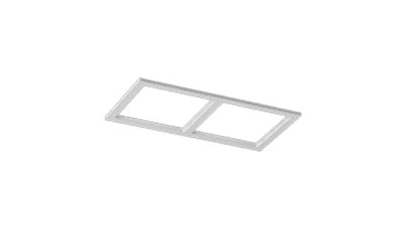 Рамка двойная для серии COMBO 3, квадратная, белая, COMBO-3S2-WH - фото