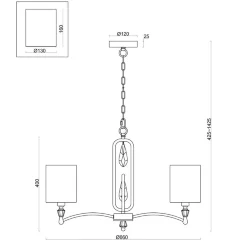 Подвесной светильник Freya FR1007PL-05BS (Латунь)