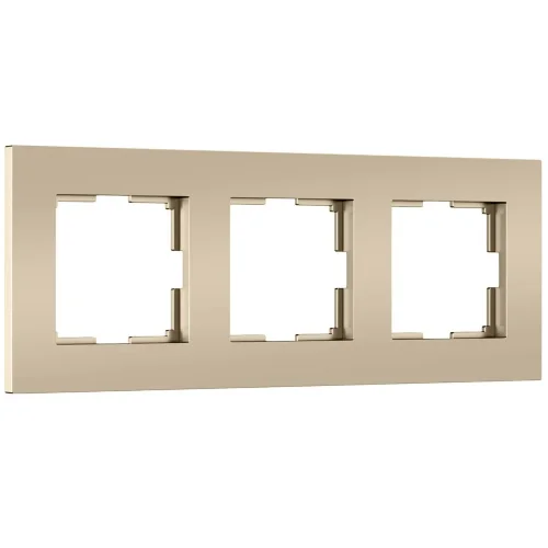 W0032911/ Рамка на 3 поста Slab (шампань софт) W0032911 - фото