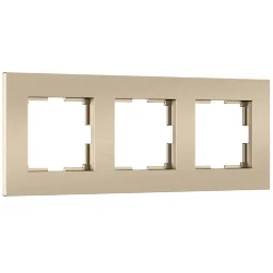 W0032911/ Рамка на 3 поста Slab (шампань софт) W0032911