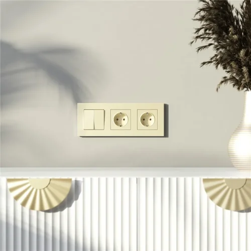 W0032911/ Рамка на 3 поста Slab (шампань софт) W0032911 - фото 2