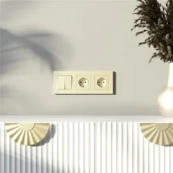 W0032911/ Рамка на 3 поста Slab (шампань софт) W0032911