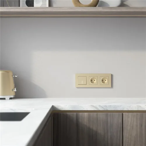 W0032911/ Рамка на 3 поста Slab (шампань софт) W0032911 - фото 3