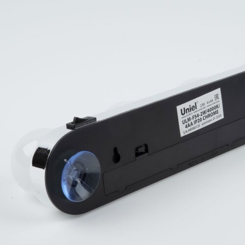 ULM-F54-2W-4000K-4AA IP20 CHROME Светильник светодиодный на батарейках 4AA не в-к, Серия Backstage, Белый свет 4000K, Хром, TM Uniel - фото 2