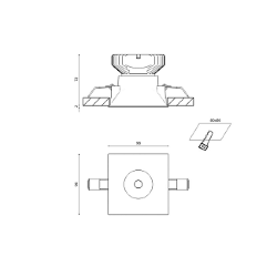 Корпус светильника потолочный встраиваемый, COMBO-34-BL, Черный, IP20, COMBO-34-BL 004174