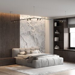 Mini Magnetic Шинопровод накладной Round черный 2м 85165/00 (067258)