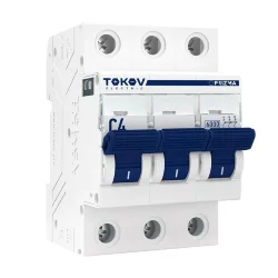 Выключатель автоматический модульный 3п C 4А 6кА PRIZMA TOKOV ELECTRIC TKE-PZ60-MCBI-3-4-C