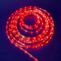 ULD-D50 50M-С08 IP44 RED Гирлянда светодиодная Дюралайт, 50м, С контроллером, Красный свет, Провод черный