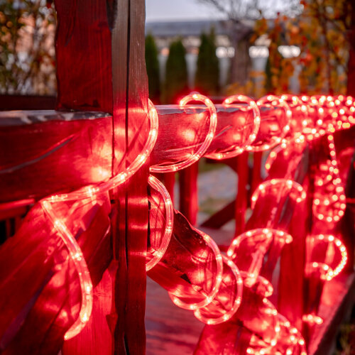 ULD-D50 50M-С08 IP44 RED Гирлянда светодиодная Дюралайт, 50м, С контроллером, Красный свет, Провод черный - фото 4