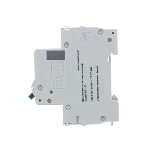 Выключатель автоматический модульный 1п C 40А 6кА ВА-103 DEKraft 12277DEK - фото 2