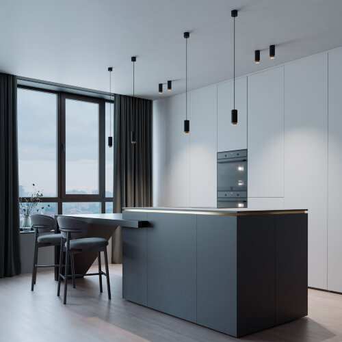 Светильник накладной Nubis GU10 чёрный/золото - Фото 5